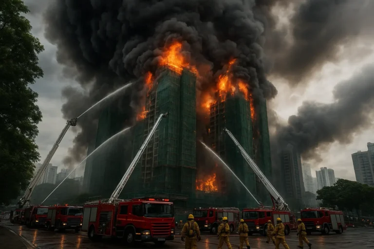 55 Dead, 300 Missing Hong Kong Fire Tragedy Unfolds