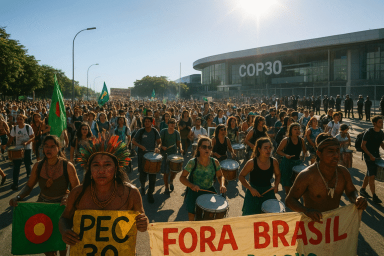 Climate Protesters Brave Heat as COP30 Talks Stall